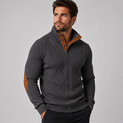 Pull Homme Premium | Maille Douce, Col Montant & Confort Élégant