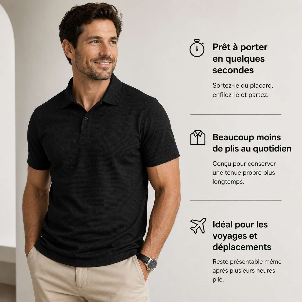 Polo — Anti-Repassage & Respirant-Souple | Technique du polo