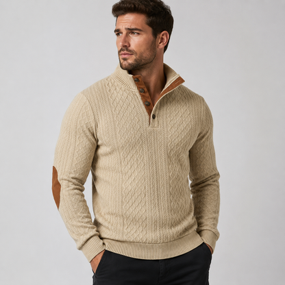 Pull Homme Premium | Maille Douce, Col Montant & Confort Élégant